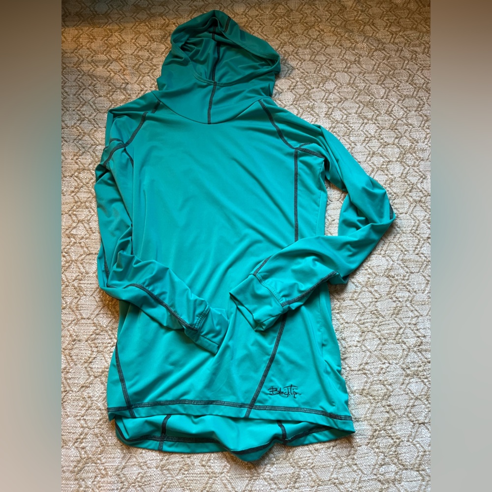Black Tip Blue Long Sleeve Fishing Shirt